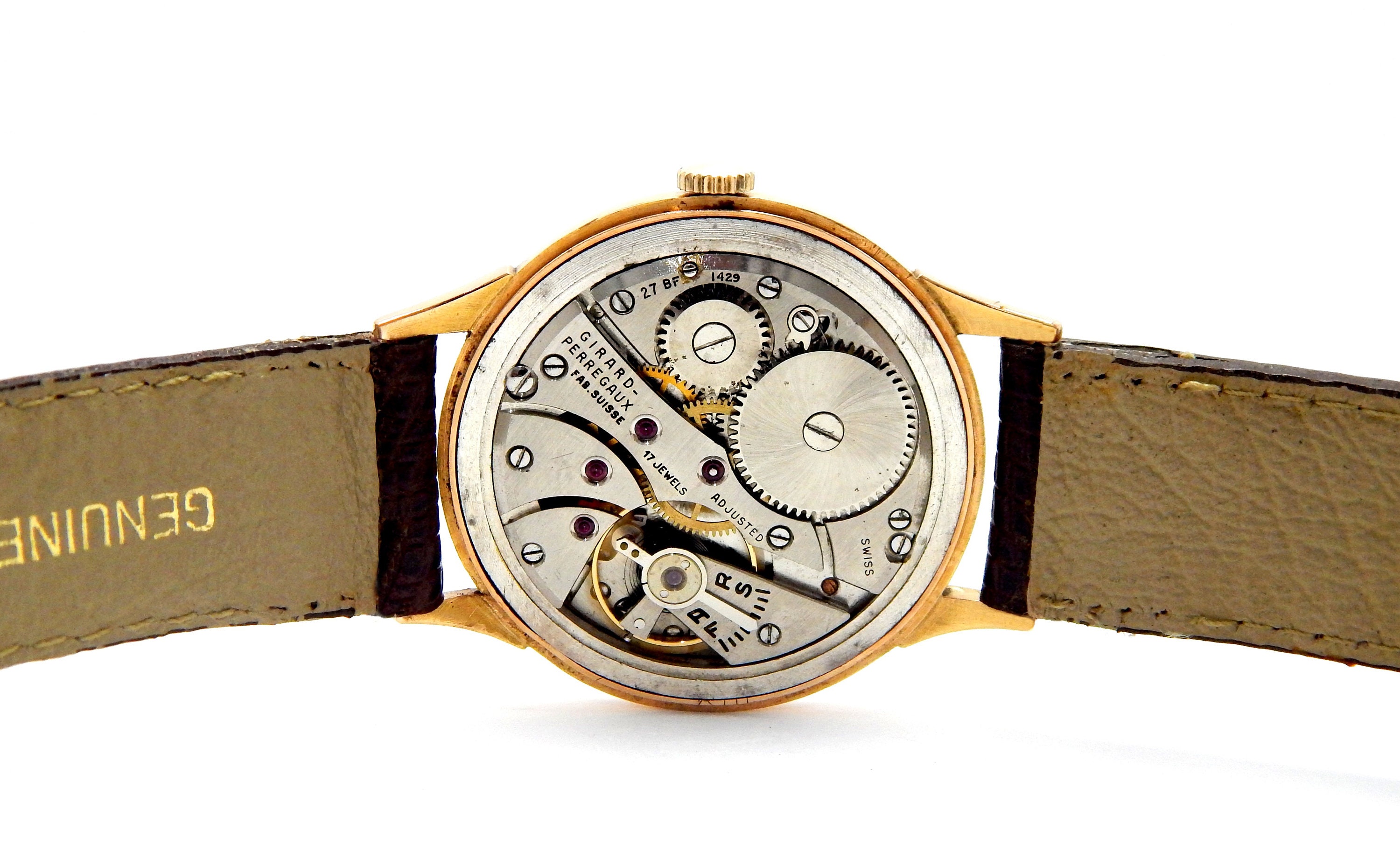 ヴィンテージウォッチ GIRARD PERREGAUX、手巻き、17石、18金ゴールド