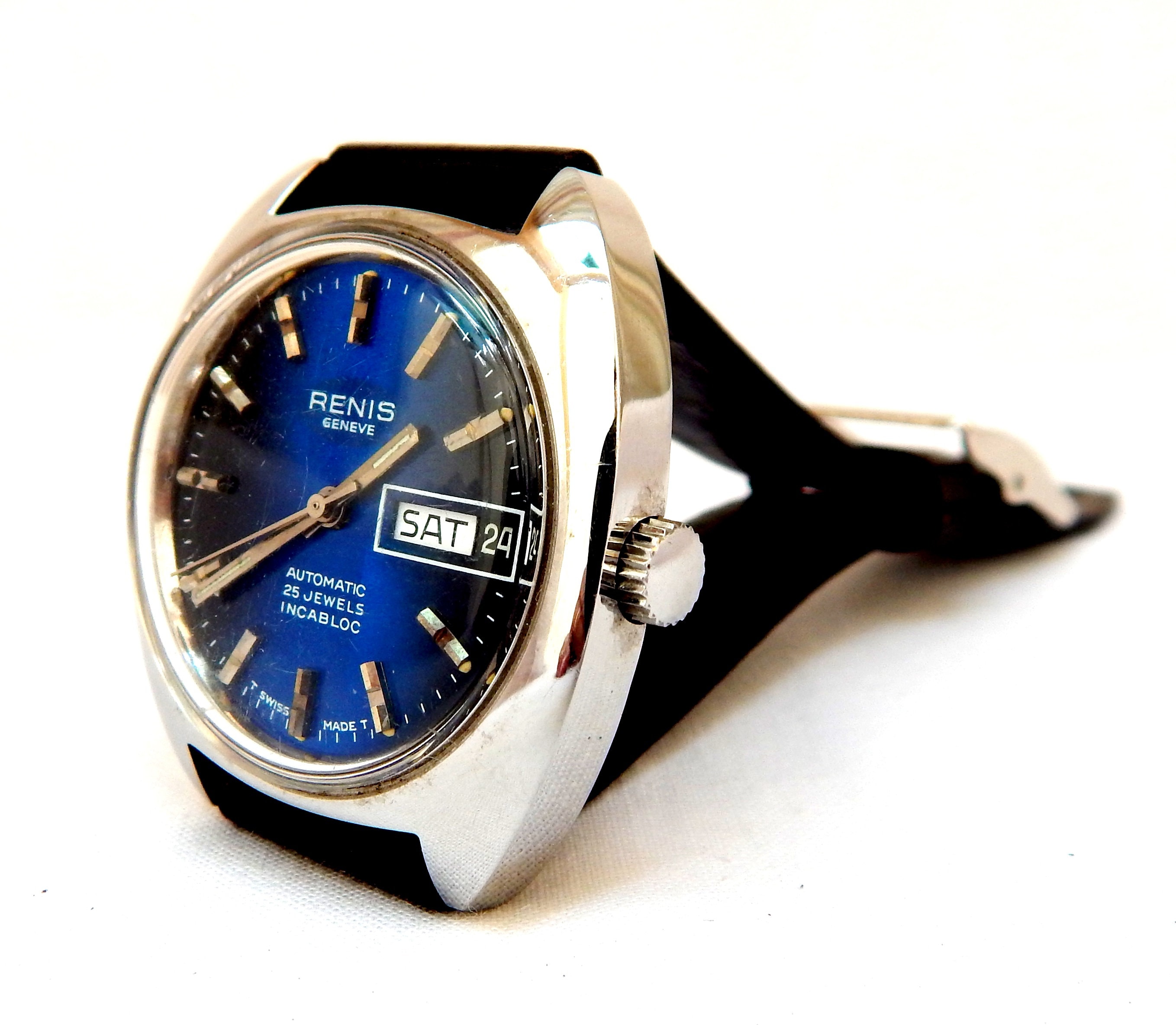 Vintage Watch RENIS Geneve Watch Automatic Self Winding 1960c Case Stainless Steel 36mm Watch Men Unisex Gift Birthday Anniversary Etsy Canada