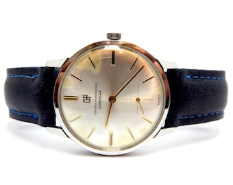 Uhr GIRARD PERREGAUX, Sea Hawk, Handaufzug, 17 Jewels, Gehäuse Stahl, 35 mm, Geschenk Geburtstag, Geschenk Jahrestag, Uhr Unisex, Uhr arbeitet