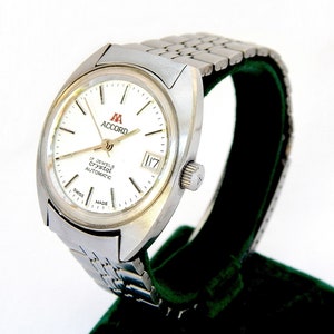 Vintage Watch, ACCORD Crystal, Movement Automatic, Case Stainless Steel, 34mm, Circa 1970, Needs Review VaN