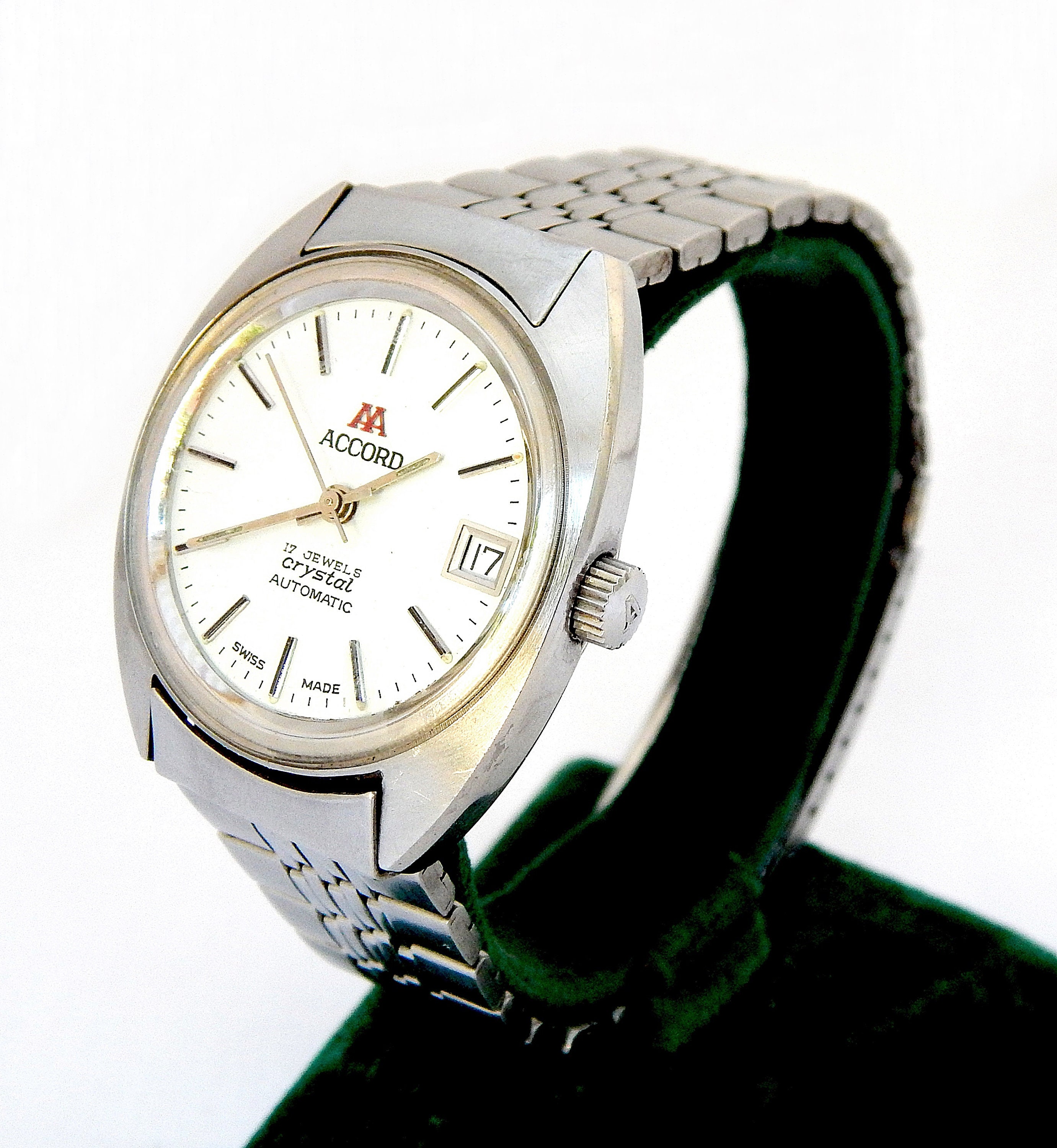 時計 circa 1970s silver 835 watch swiss made 835 silver vintage mechanical - Gem