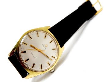 Watch OMEGA Geneve, Hand Winding, Caliber 601, Case Gold Plated, 35mm, Circa 1965, Watch Unisex, Gift Birthday, Anniversary, Watch Working