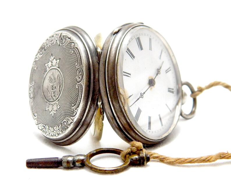 Antique Watch Pocket Watch Style Victorian English Dial Etsy