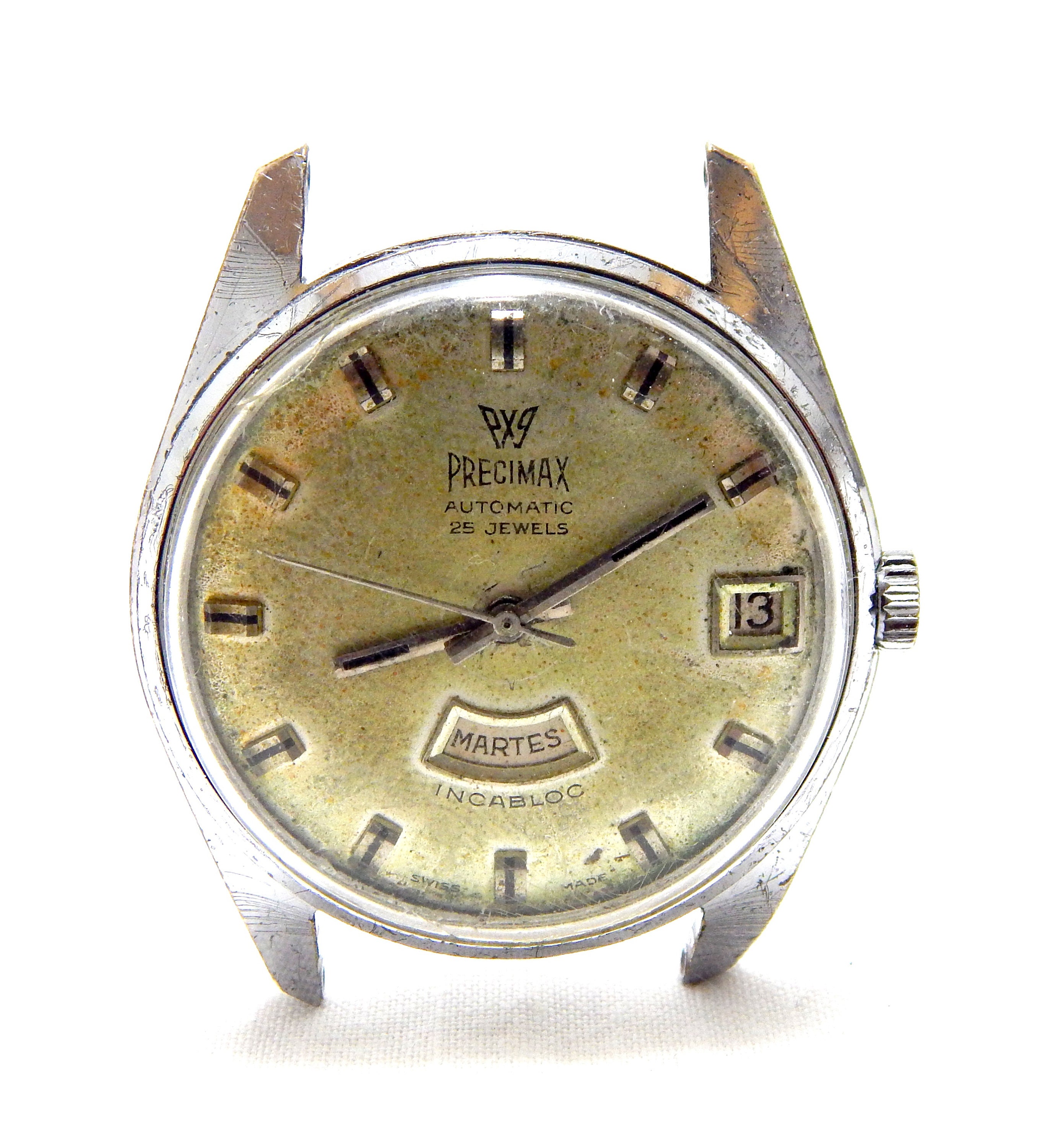 Vintage Watch Watch PRECIMAX Watch Automatic 25 Jewels Case