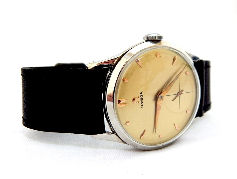 Watch Vintage, OMEGA Classic, Hand Winding, Case Stainless Steel, 35mm, Watch Men, Circa 1945, Gift Birthday, Anniversary, Watch Unisex, J1 zdjęcie 1