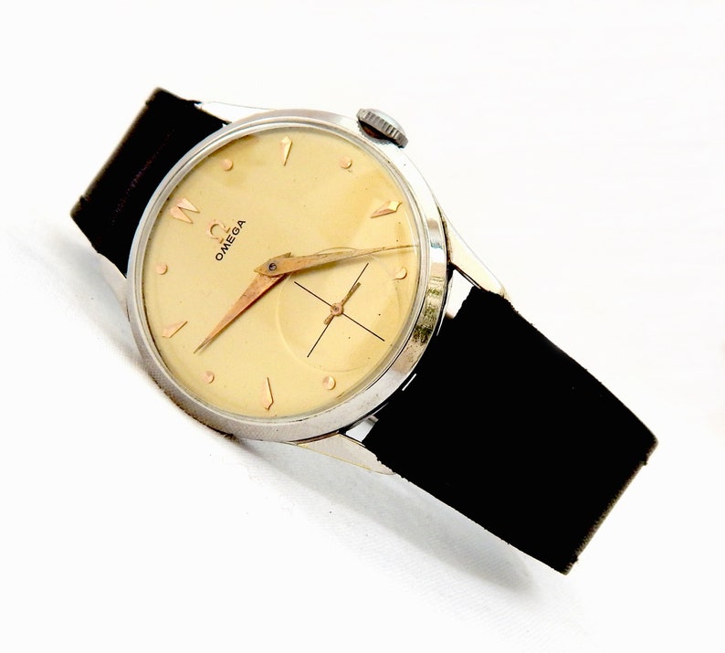 Watch Vintage, OMEGA Classic, Hand Winding, Case Stainless Steel, 35mm, Watch Men, Circa 1945, Gift Birthday, Anniversary, Watch Unisex, J1 zdjęcie 4