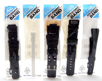 Lot 5 Band Casio, Replacement Band Casio, Band Casio, Several Models, Genuine Casio, Band Rubber, Unisex, Wrist Watches, NEW unused, L5