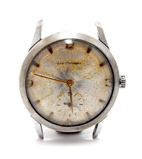 ★ジラールペルゴ KAMA SUTRA 17石 1950年 白文字盤 14K スモセコ アンティーク腕時計 手巻き メンズ ビンテージ ヴィンテージウォッチ、ジラール・ペルゴ、手巻き、17石、1950年頃
