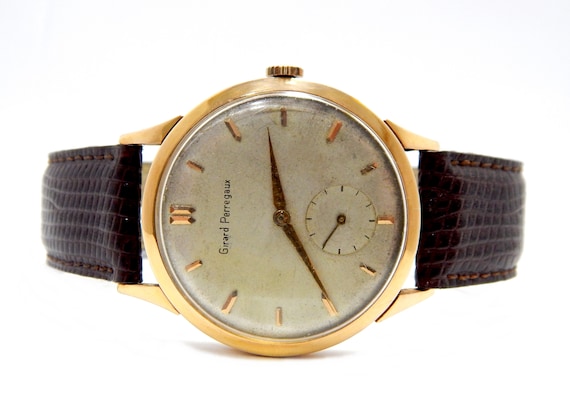 ヴィンテージウォッチ GIRARD PERREGAUX、手巻き、17石、18金ゴールド