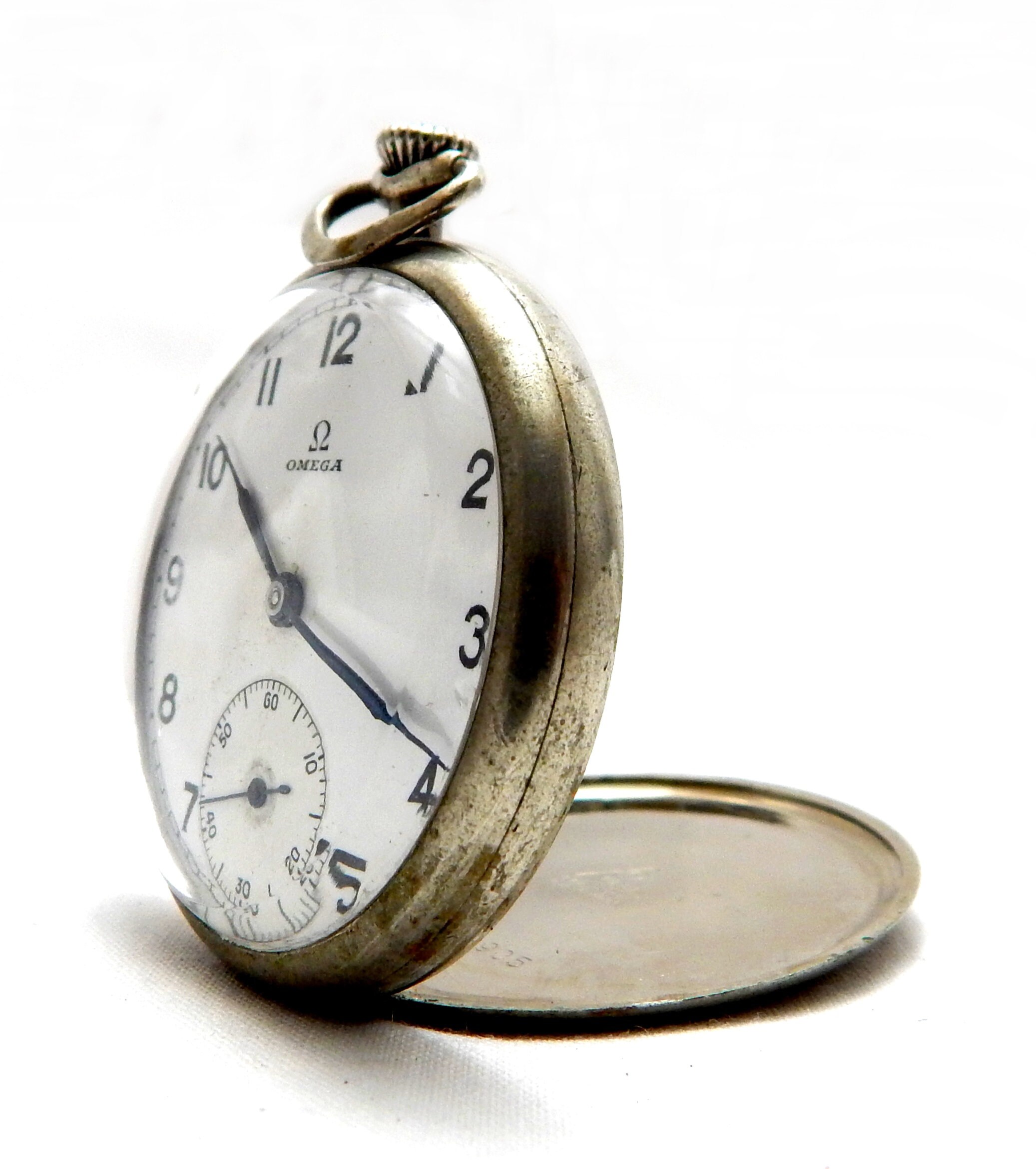 Antique Pocket Watch OMEGA Pocket Omega Open Face Hand Winding Dial Porcelain Case Steel 44mm 1950c Working Gift Birthday Unisex Etsy Canada