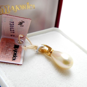Silver 18kt Gold Plated Pearl Pendant, Majorica Spain, Mallorca Balearic Islands Spain, Majorica Box, Certificate, Guarantee, New Unused VaN