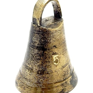 Antique Bell, Bronze Bell, Bronze Cowbell, Hanging Bell, 1910c, Income Bell, Animal Bell, Chime Bell, 12cmx8cmx7cm, Objects Collection, Gift