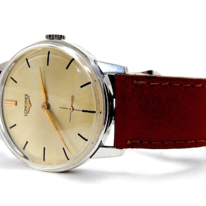 Vintage Watch, Watch LONGINES, Ref 8490-1, Hand winding, Case Stainless Steel, 35mm, 1950c, Gift Birthday, Anniversary, Watch Working, Rep