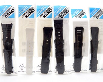 Lot 6 Band Casio, Replacement Band Casio, Band Casio, Several Models, Genuine Casio, Band Rubber, Unisex, Wrist Watches, NEW unused, L1