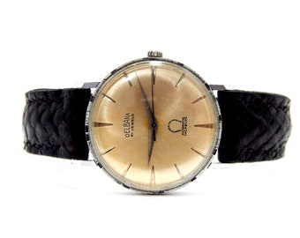 Montre vintage, montre DELBANA, 21 rubis, montre pour homme, boîtier en acier inoxydable, 35 mm, vers 1950, cadeau d'anniversaire, anniversaire, montre unisexe