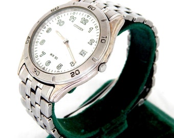 Watch Vintage, Watch CITIZEN, Watch Quartz, Ference 5510, Case Stainless Steel, 36mm Watch Unisex, Gift Watch, Gift Birthday, Watch Working