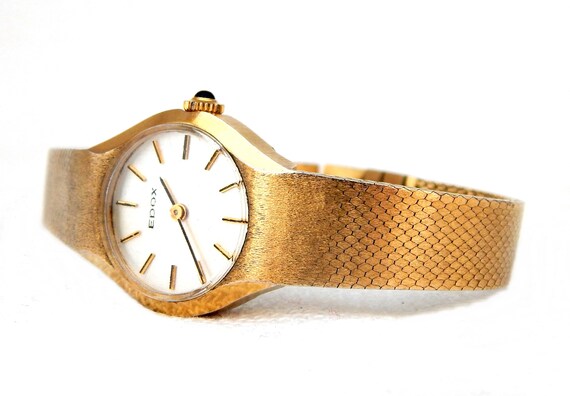 Montre Vintage Edox à Remontage Manuel - Mouvement AS 1940/41, Forme Hexagonale Originale