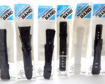 Lot 6 Band Casio, Replacement Band Casio, Band Casio, Several Models, Genuine Casio, Band Rubber, Unisex, Wrist Watches, NEW unused, L3