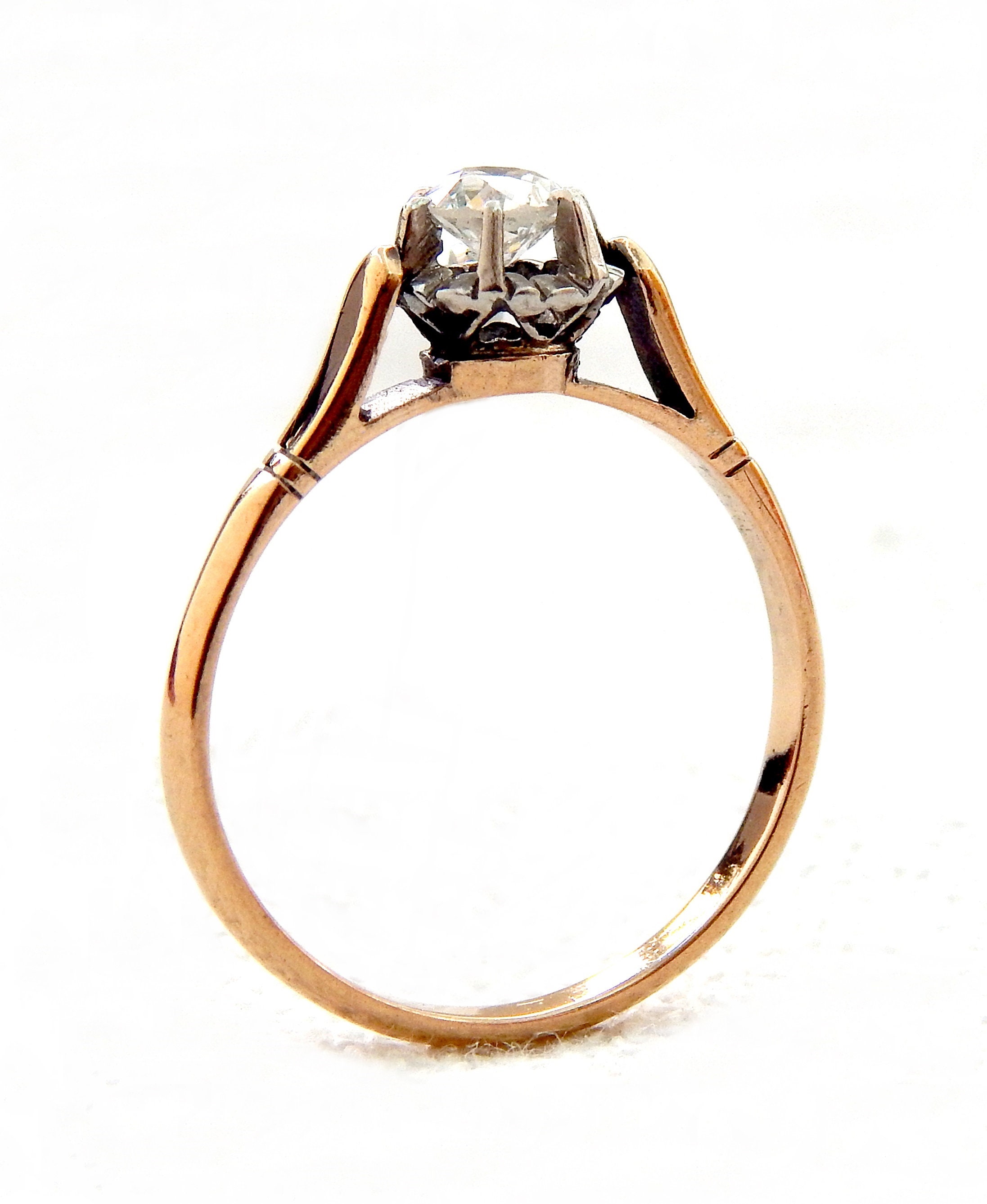 Antique Ring Art Deco Circa 1930 Solid Gold 18k & Platinum Etsy