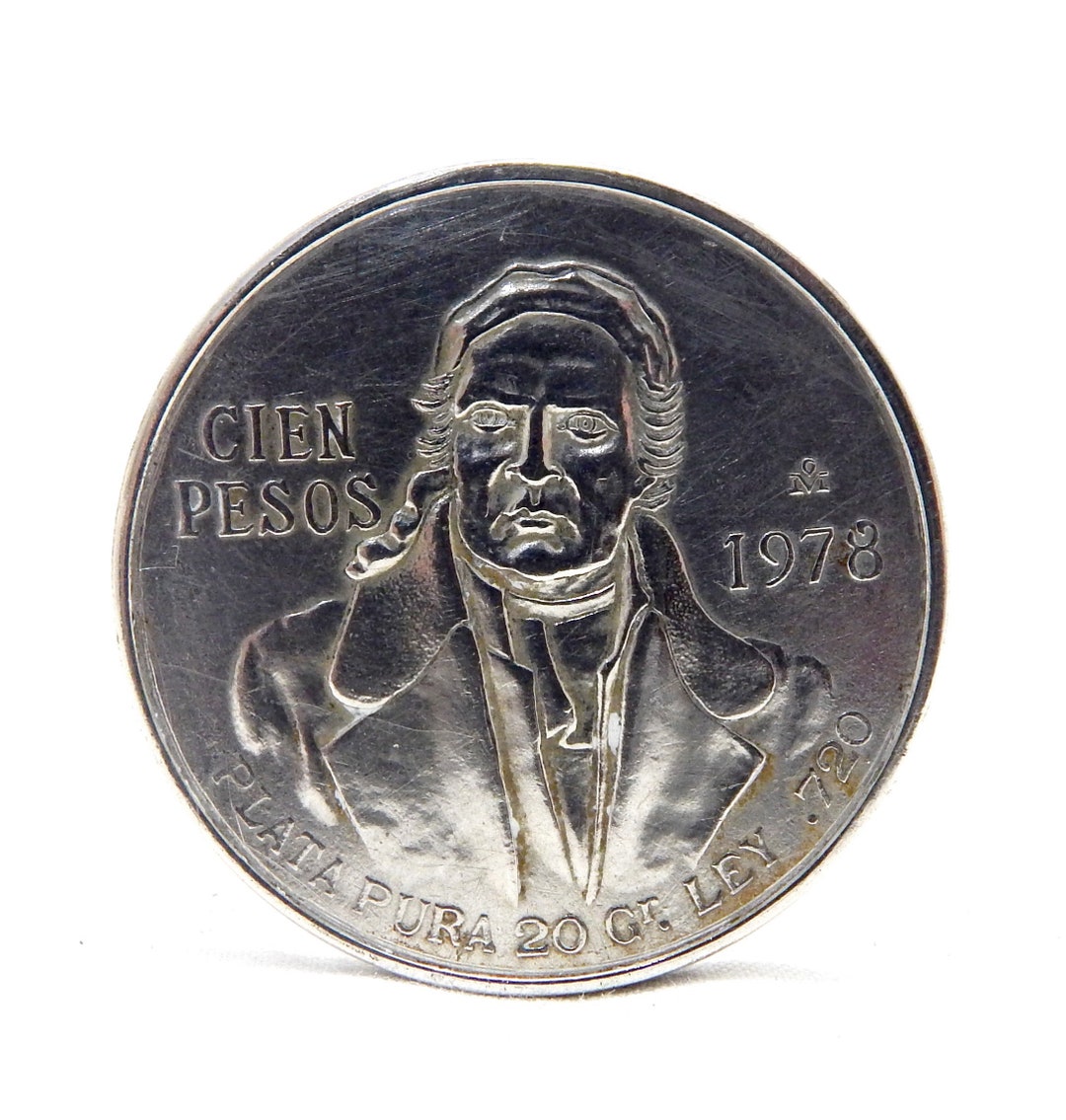 Coin Silver, Objects Collection, Cien 100 Pesos 1978, Estados