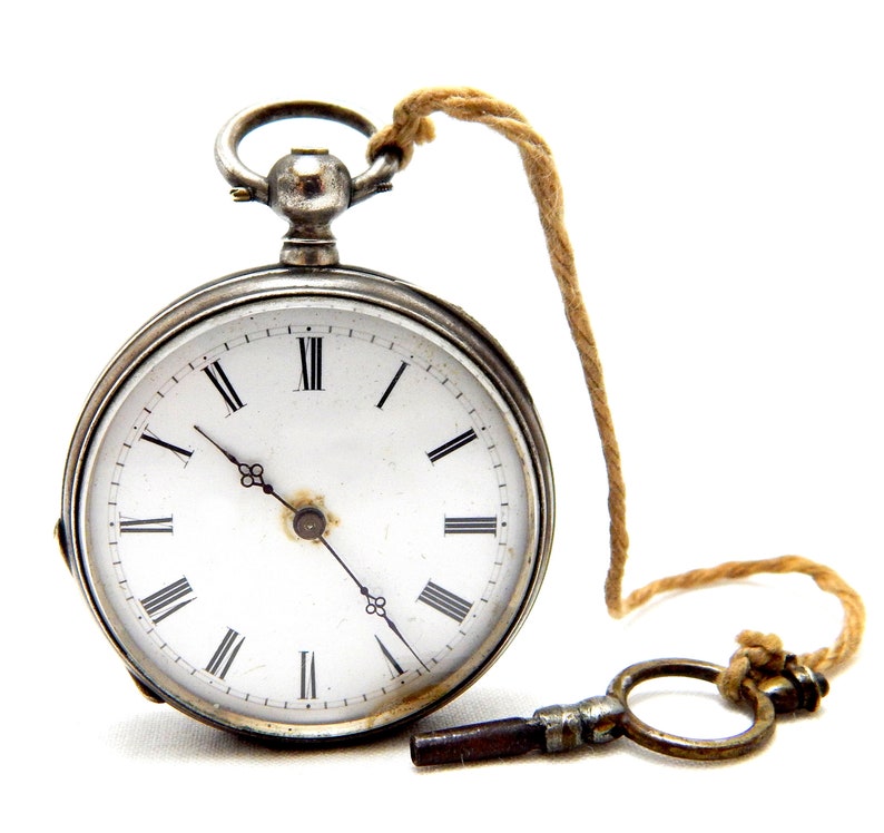 Antique Watch, Pocket Watch, Style Victorian, English, Dial Porcelain