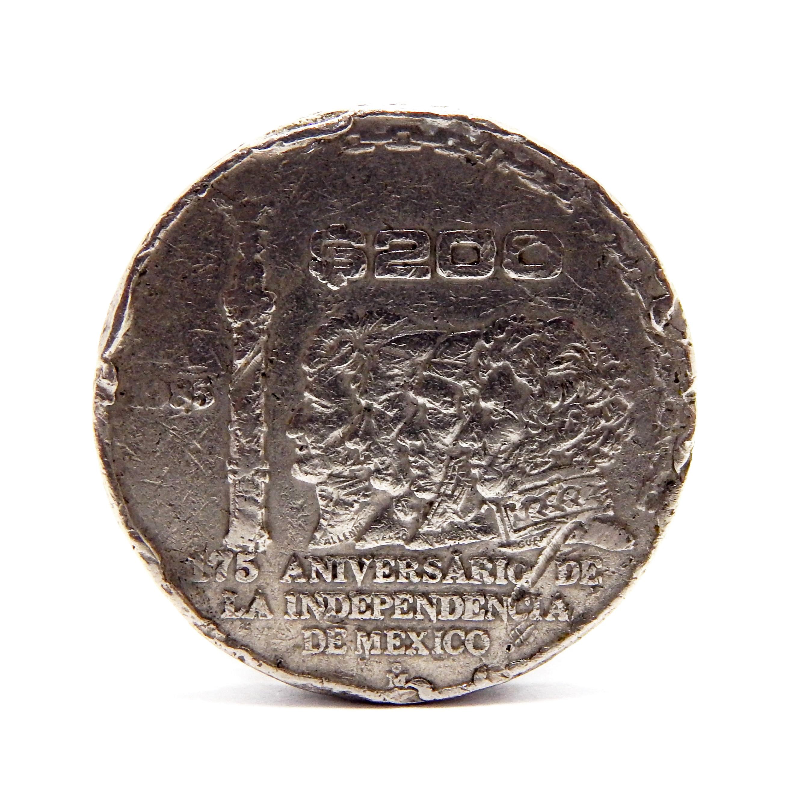 No.４アンティーク メキシコ硬貨 peso【早い者勝ち】入手困難 コインコレクション、メキシコ、独立175周年記念、200ペソ、1985年、30