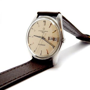 Watch ETERNA-MATIC 3000, Eterna Matic Sevenday, Watch Automatic, 21 jewels, Case Stainless Steel, 35mm, Gift Birthday, Watch Working, Unisex