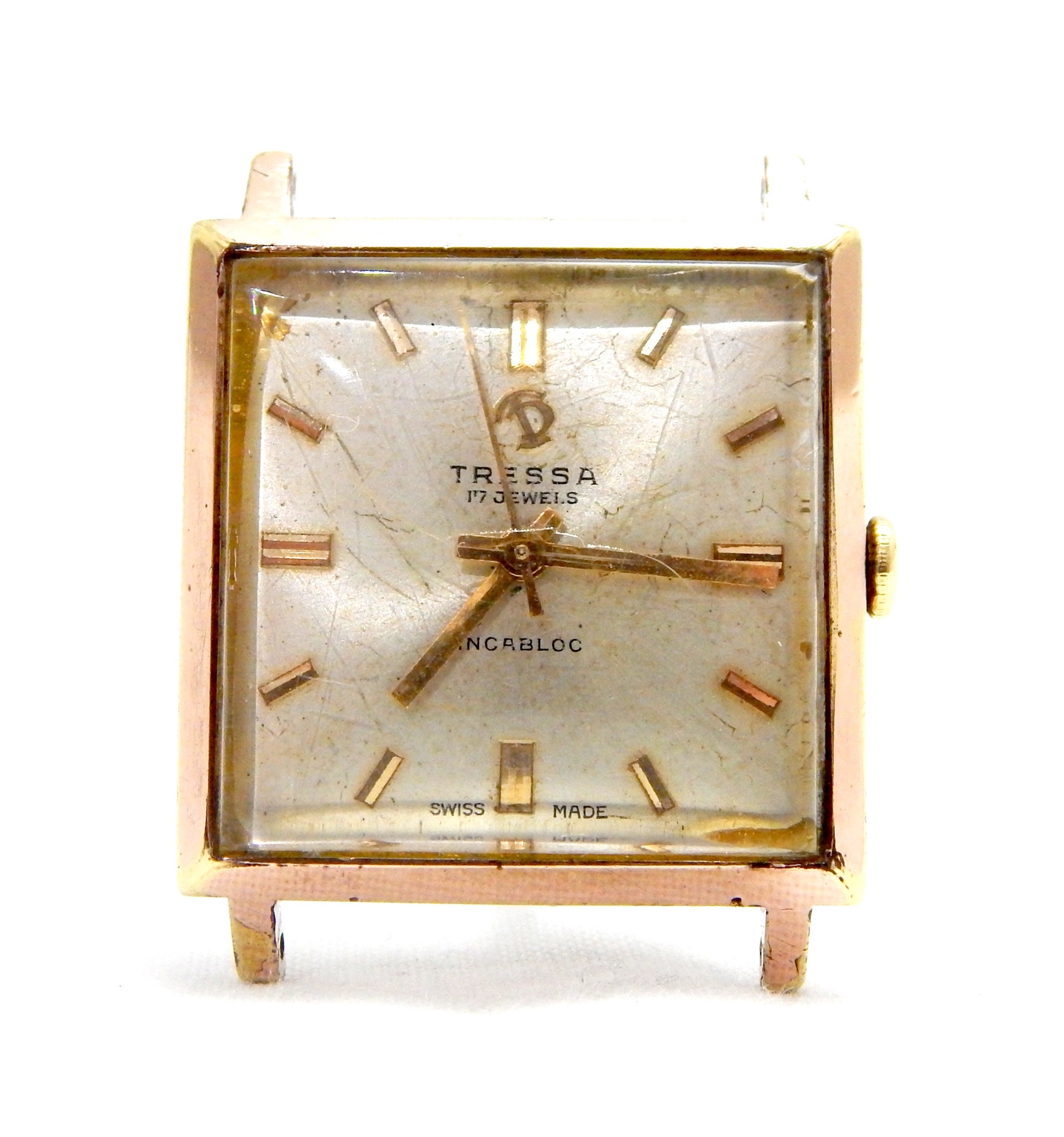 Buy Vintage Watch TRESSA Watch Square Hand Winding Case Gold