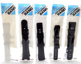 Lot 5 Band Casio, Replacement Band Casio, Band Casio, Several Models, Genuine Casio, Band Rubber, Unisex, Wrist Watches, NEW unused, L4