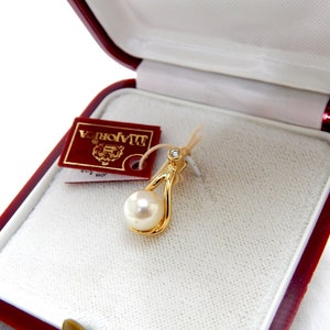 Silver 18kt Gold Plated, Pearl Pendant, Majorica Spain, Mallorca Balearic Islands Spain, Majorica Box, Certificate, Guarantee, New, L13, Rep