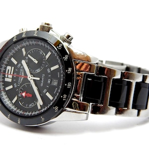 Relógio LONGINES Cronógrafo, Longines Quartzo, Caixa em Aço Inoxidável, 35 mm, Presente de Aniversário, Presente de Bodas, Relógio Unissex, Relógio Funcionando