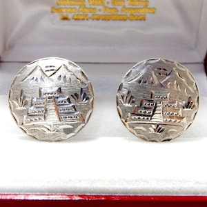 Vintage Cufflinks, Cufflinks Shirt, Cufflinks Silver, Cuff Link, Circa 1950, Luxury Jewel, Gift Birthday, Anniversary, Cufflinks Unisex
