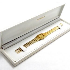 Vintage Watch, Watch BUCHERER, Watch Quartz, Style Art Deco, Case Gold Plated, 1960c, Watch Lady, Gift Birthday, Anniversary, Watch Working
