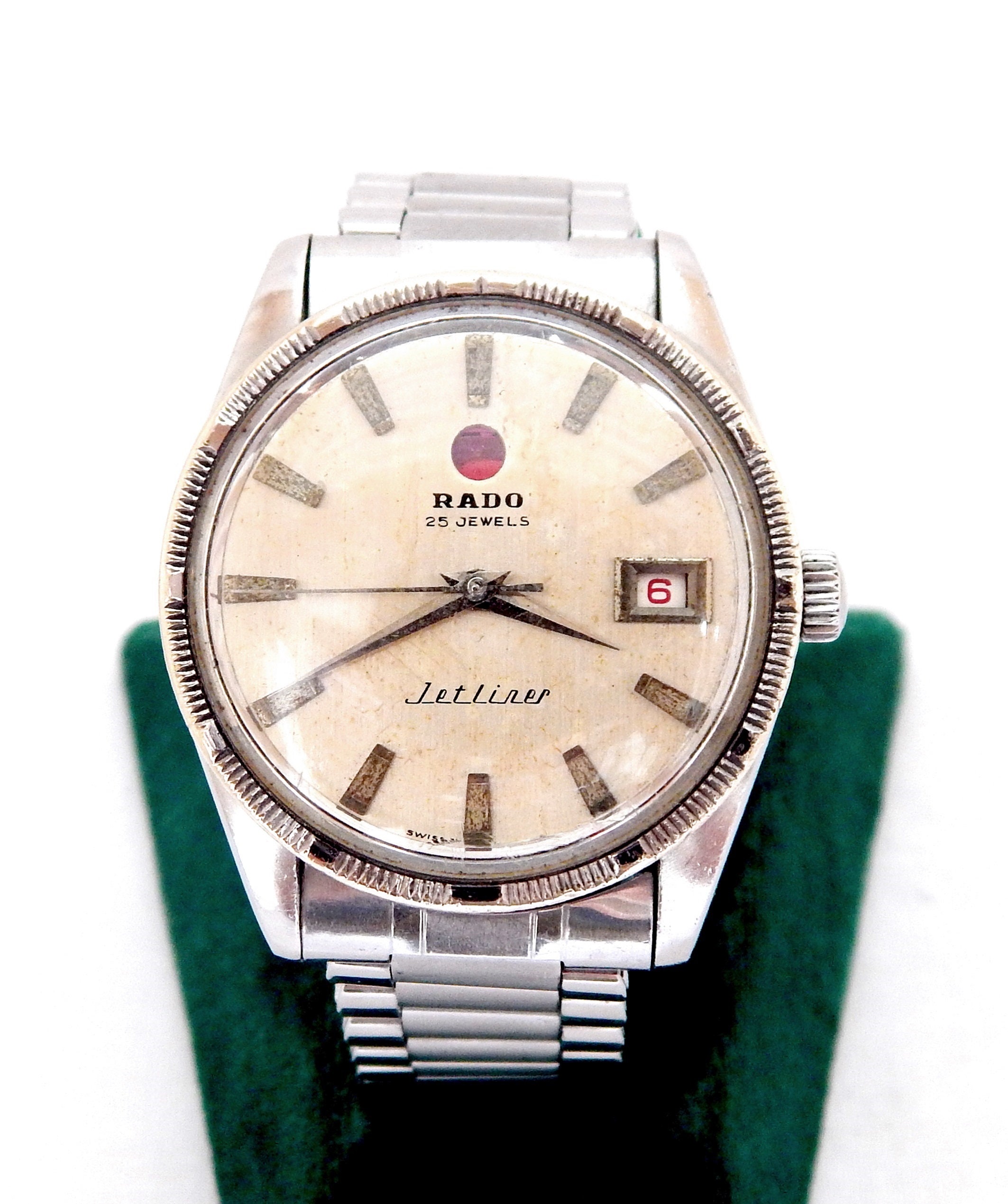 Vintage Watch RADO Jetliner Self Winding 25 Jewels Case