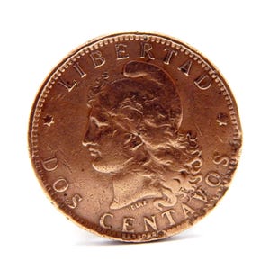 Colección de Monedas, Libertad Dos Centavos, Dos Céntimos, Año 1891, República Argentina, 30 mm, Material Bronce, Moneda Patacón, Moneda Coleccionable