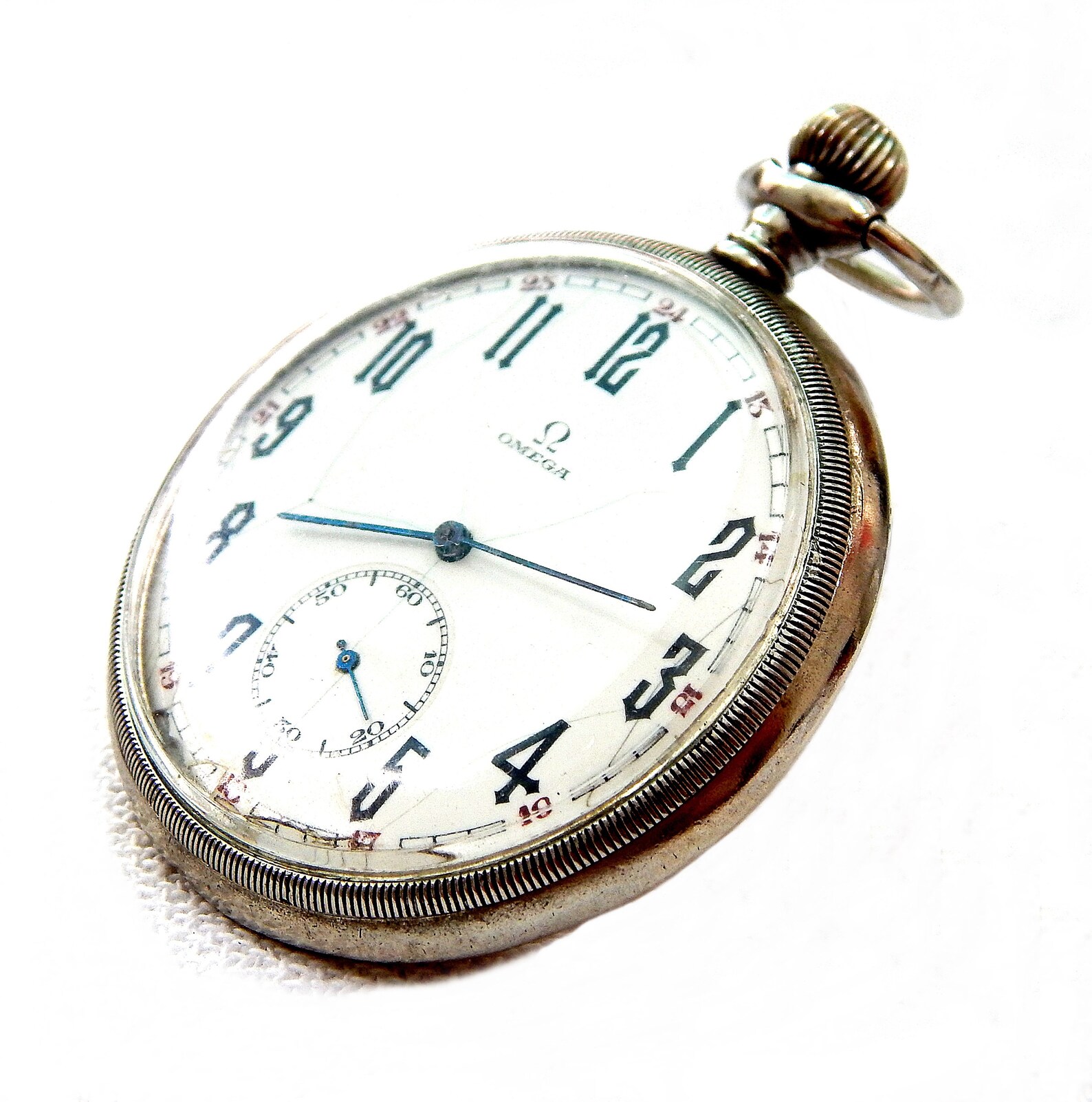 Antique Pocket Watch OMEGA Hand Winding Open Face Circa Etsy