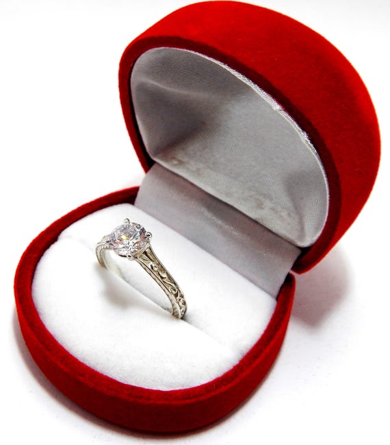 Ring Solid Silver, Faceted Brilliant, Designer Je… - image 2