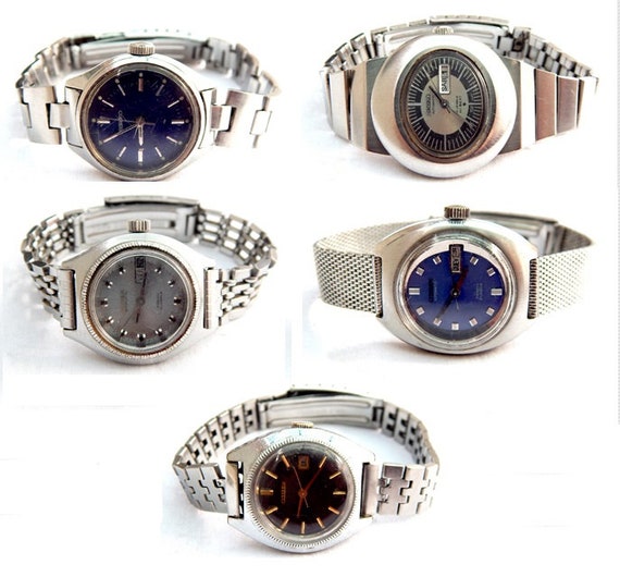 Watches Vintage Lot 5 Wrist Watch Self Winding Watch - Etsy