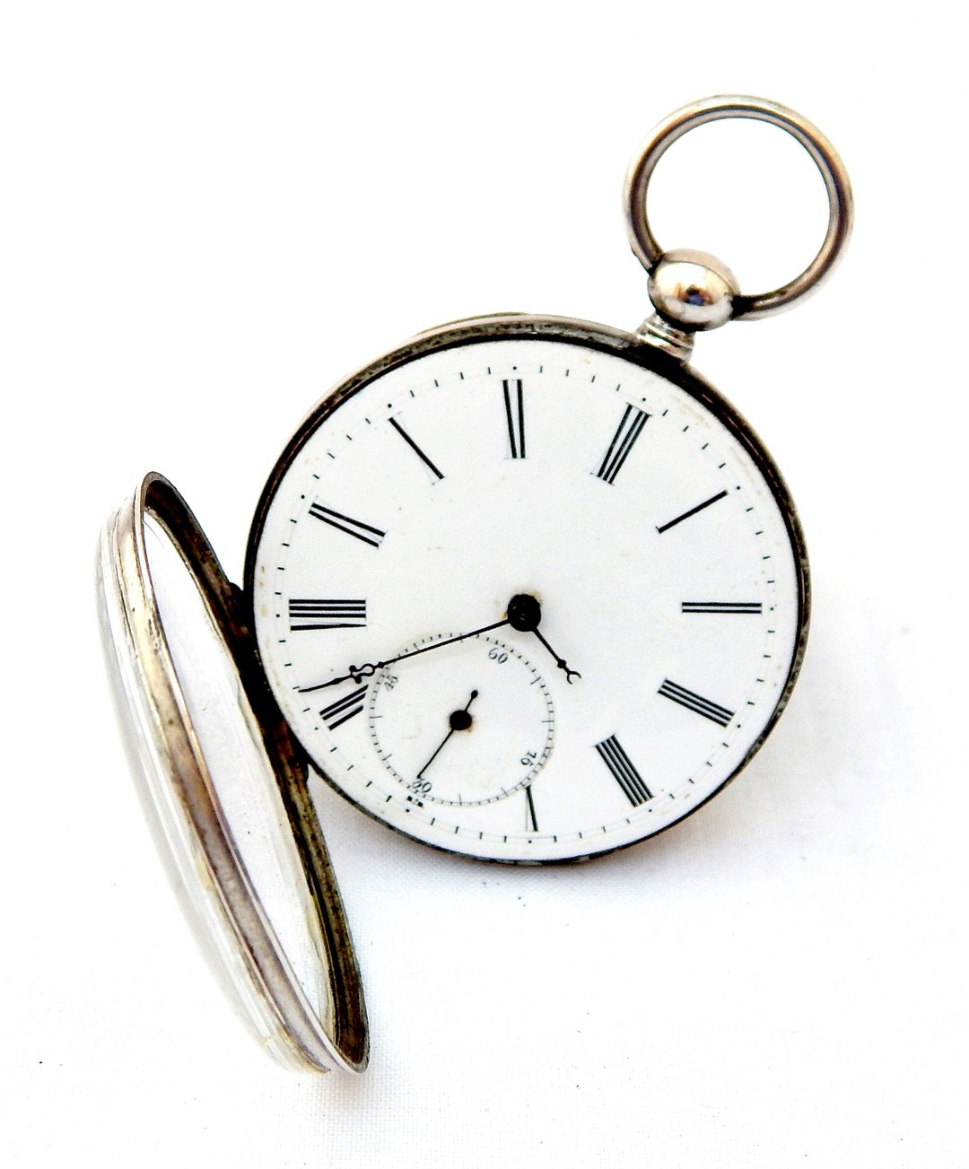Antique Watch, Pocket Watch, Style Victorian, English, Dial Porcelain