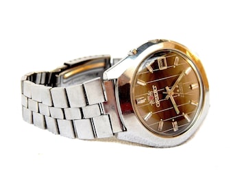 Vintage Watch, ORIENT Automatic, 21 Jewels, Case Stainless Steel, Measure 38mm, 1970c Men, Working, Gift Birthday, Anniversary Unisex VaN
