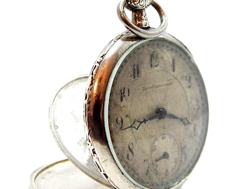 Pocket Watch, LA MAISONNETTE, Open Face, Hand winding, Case Solid Silver, 48mm, Circa 1910, Gift Birthday, Gift Anniversary, Working Working