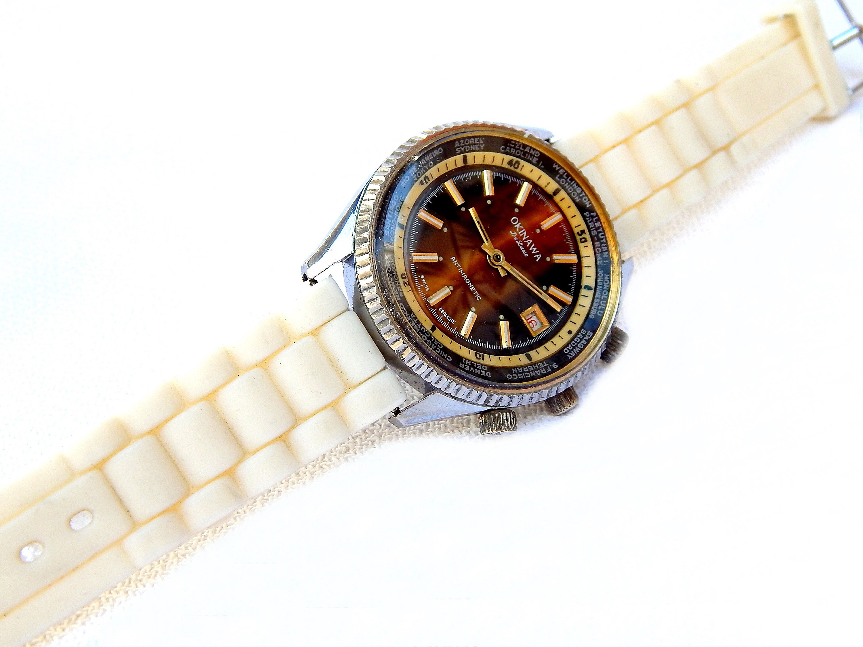 Vintage Watch, OKINAWA De Luxe, Hand Winding, Case Stainless