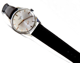 Vintage Watch, Watch LONGINES, Wrist Watch, Hand winding, Case Stainless Steel, 35mm, Circa 1950, Gift Birthday, Anniversary, Watch Working
