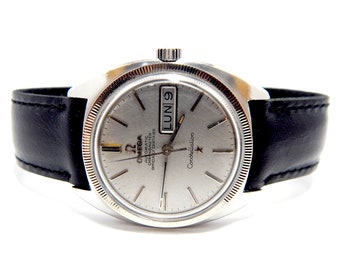 Orologio OMEGA, Omega Constellation, Omega automatico, 24 gioielli, cassa in acciaio, 35 mm, regalo di compleanno, regalo di anniversario, regalo per papà, regalo per il marito