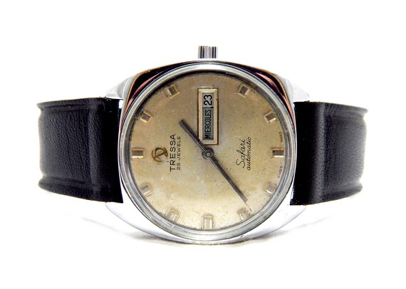 Reloj Vintage Reloj TRESSA Reloj de Pulsera Reloj Automatico 25 Joyas Caja Acero 36mm Reloj Unisex Circa 1960 Regalo Cumpleanos Aniversario Etsy Mexico
