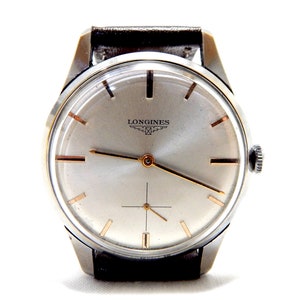 Vintage Watch, Watch LONGINES, Wrist Watch, Hand winding, Case Stainless Steel, 35mm, 1950c, Gift Birthday, Anniversary, Watch Working, Rep