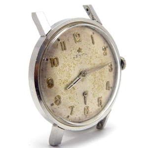 Watch Vintage, Watch ZENITH, Watch Geneve, Hand Winding, 17 Jewels, Cal 2541, Case Steel, 36mm, 1960c, Watch Unisex, To Restore Revision