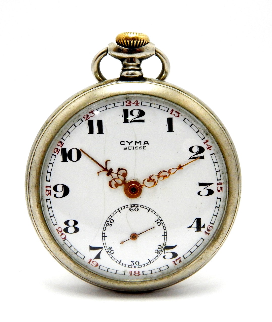 Antique Pocket CYMA, Watch CYMA Suisse, Pocket Open Face, Case