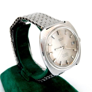 Vintage Watch, AETOS Geneve, Watch Automatic, Self Winding, Case Stainless Steel, 37mm, Circa 1970, Gift Birthday, Anniversary, Watch  VaN