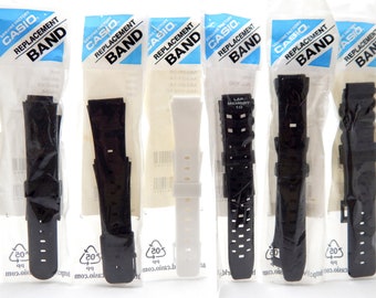 Lot 6 Band Casio, Replacement Band Casio, Band Casio, Several Models, Genuine Casio, Band Rubber, Unisex, Wrist Watches, NEW unused, L2